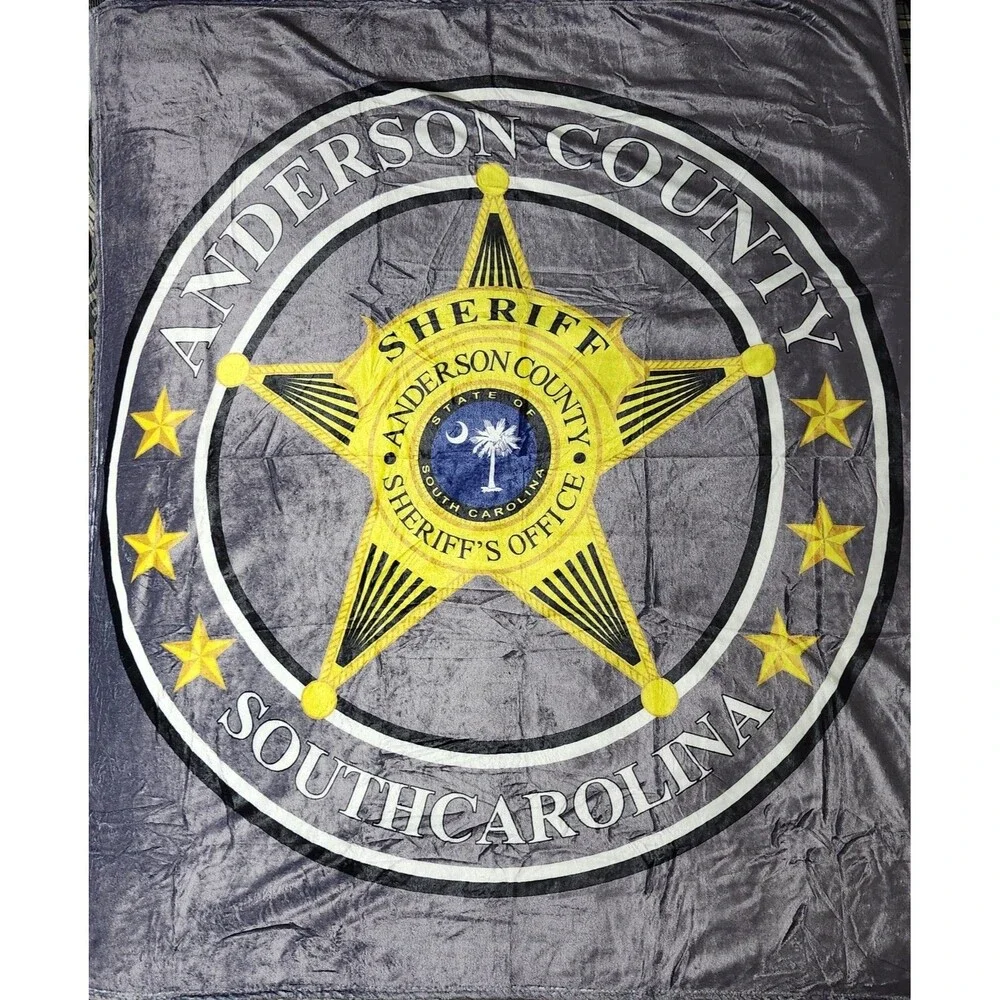 Anderson County South Carolina Sherriff's Office Plush Throw Blanket - 48